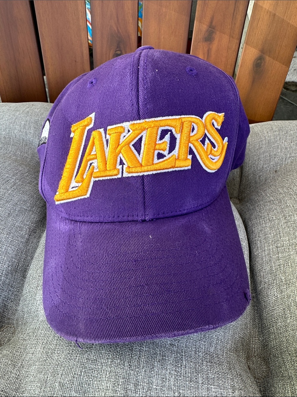Mitchell & Ness Lakers Script Logo Purple and Gold Cap